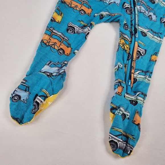Posh Peanut Cars Bus Footed Sleeper Pajamas Footie Bamboo Newborn - Picture 4 of 12